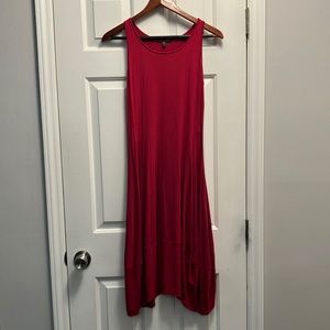 Eileen Fisher Pullover Dress Midi/Rayon Lycra Blend/ Burnt Red Color/ Size XS